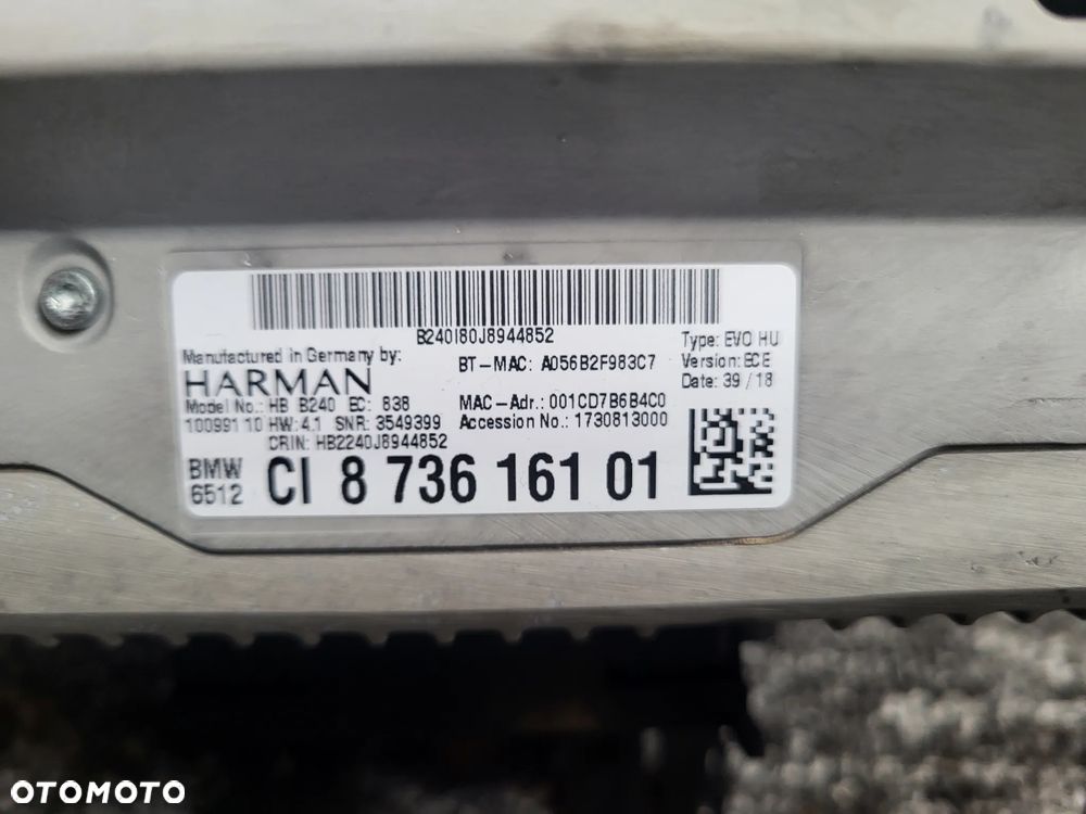 Bmw f20 f30 f32 f36 nawigacja ID5 ID6 NBT EVO dotykowa - 2