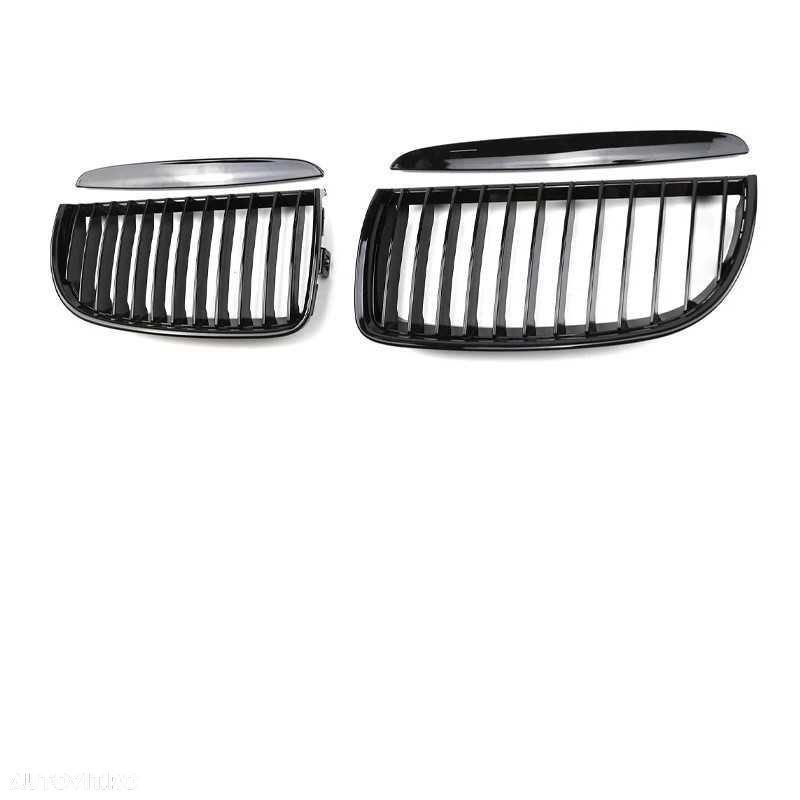 Set Grile Bara fata Bmw E90 E91 2005-08 Negru Lucios Piano Black NOI - 3