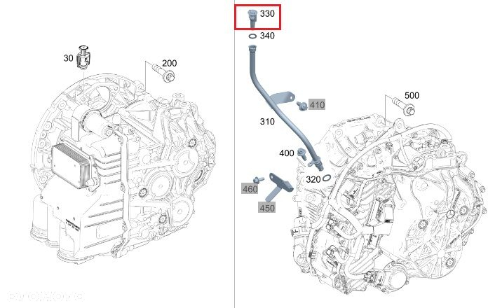 MERCEDES CLA GLA GLB A-KL B-KL Zaslepka miarki poziomu oleju OE - 2