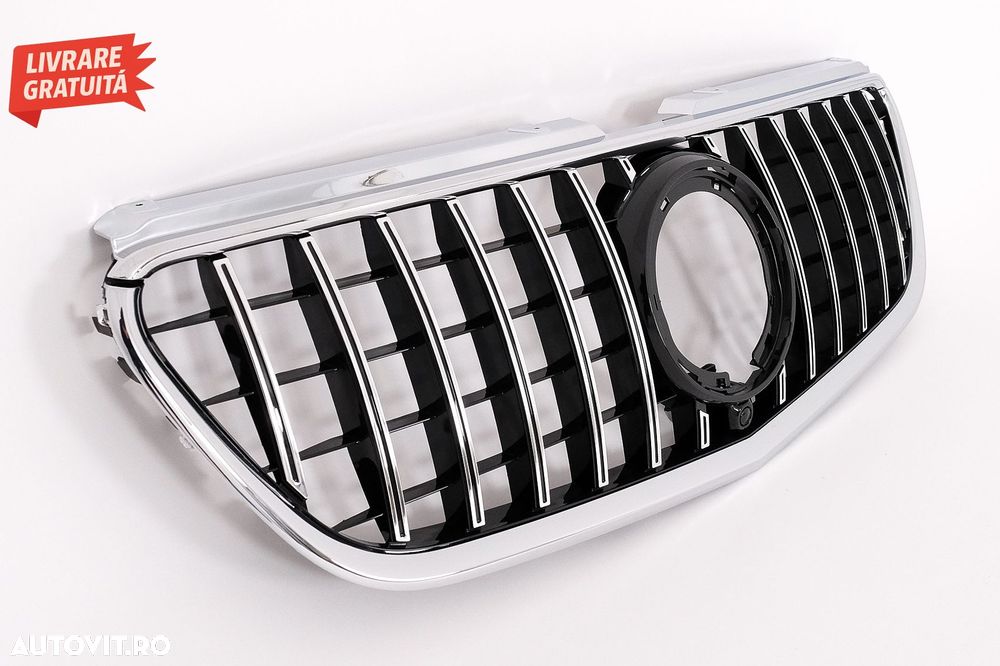 Grila Centrala Mercedes Vito (W447) (2020-up) GTR Panamericana Design Negru Crom- livrare gratuita - 3