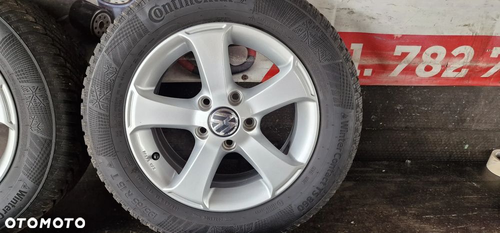 ALUFELGI+OPONY Continental 195/65 R15 ET50 VW Golf VI Touran  Caddy - 4