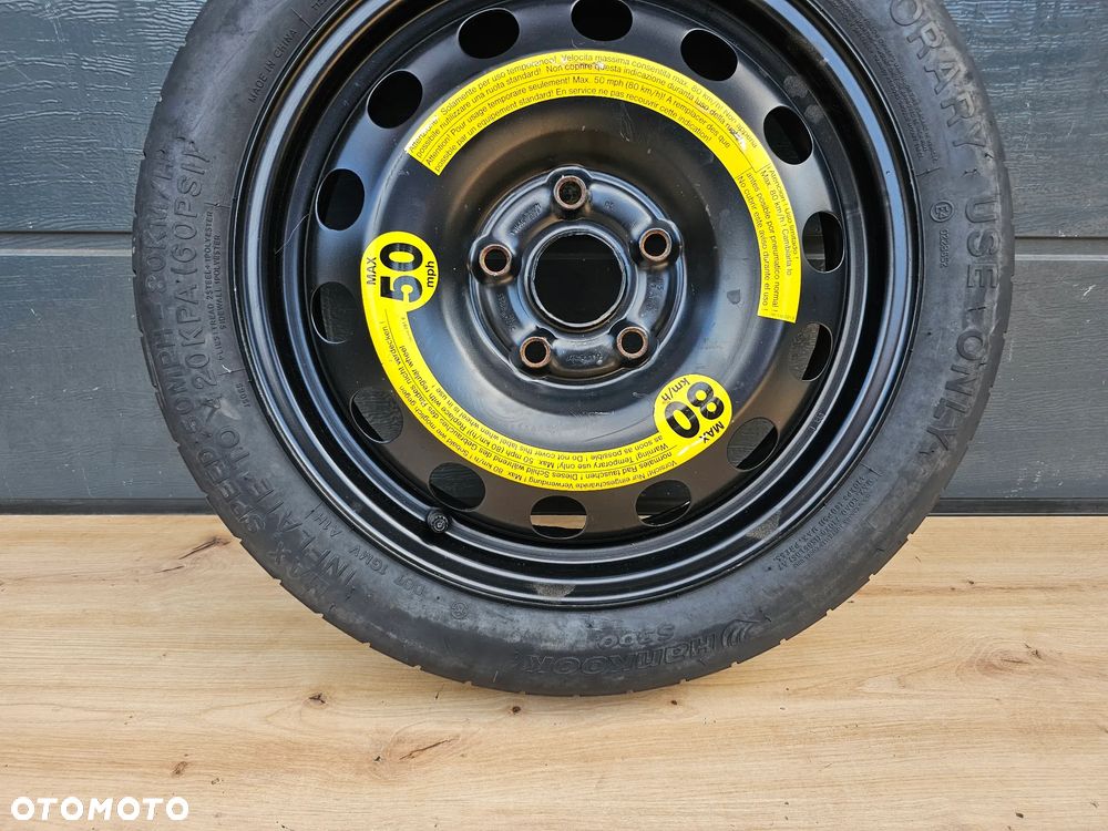 KOŁO DOJAZDOWE ZAPAS ZESTAW LEWAREK VOLKSWAGEN GOLF PASSAT JETTA CADDY SHARAN 16 CALI 5x112 ET25,5 - 14