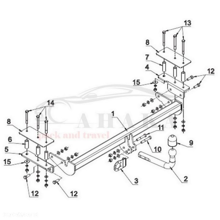 Hak Holowniczy Odkręcany Do Opel Astra H Sedan 2007-2012 - 3