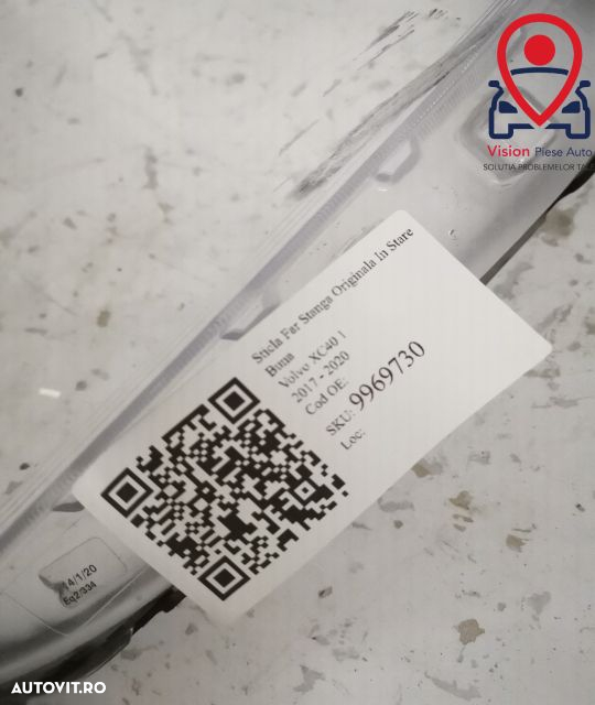 Sticla Far Stanga Originala In Stare Buna Montaj Contracost Volvo  XC4 - 7