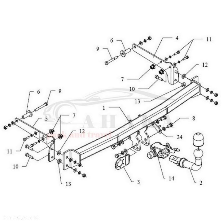 Hak Holowniczy Automat Do Renault Clio I Hatchback 1991-1998 - 3