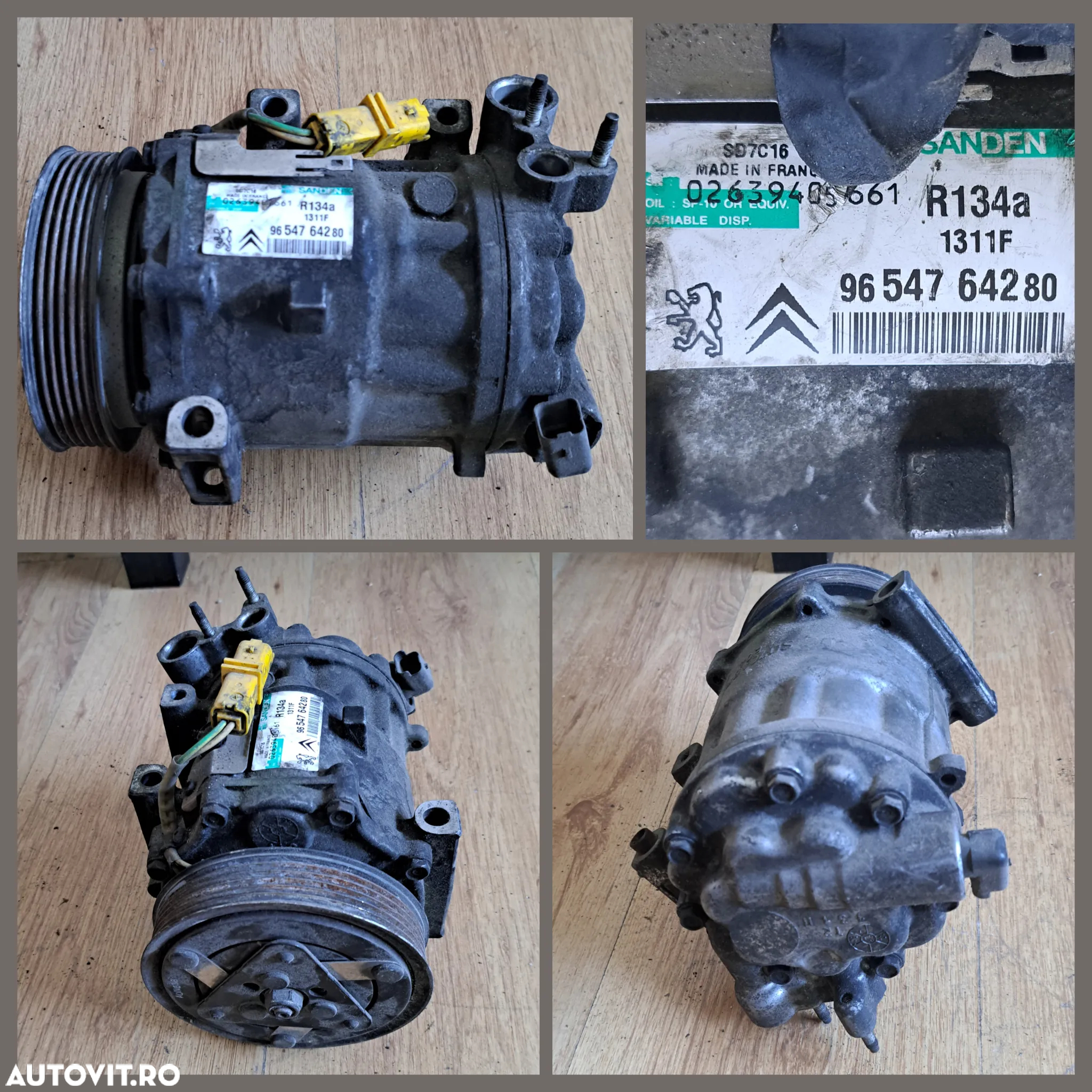 Compresor clima ac aer conditionat climatronic Saab 93 9-3 1.9 ttdi Opel Vectra A C 2.0 dti 2.2 d Peugeot 407 Citroen C5 Peugeot 508 BMW Honda Acord Smart Fortwo Vw Passat B5.5 - 4