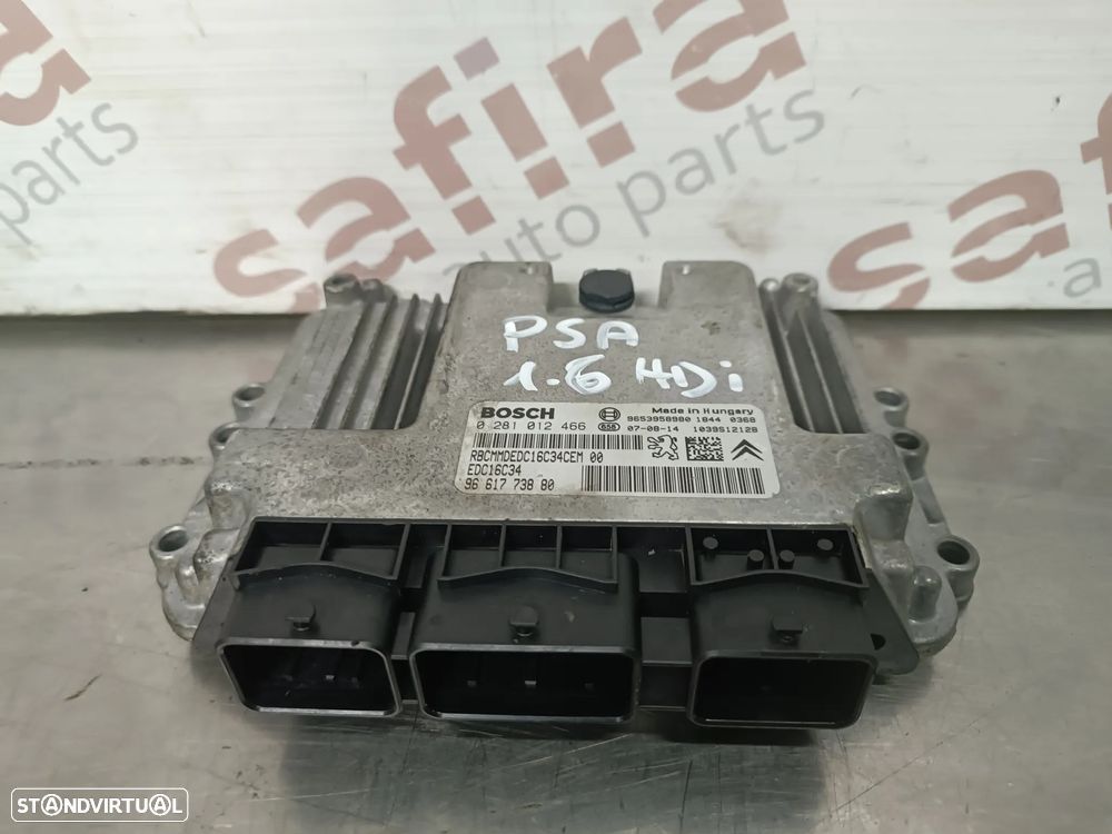 UNIDADE / CENTRALINA DO MOTOR CITROEN XSARA PICASSO 1.6HDI REF. 0281012466 9661773880 - 1