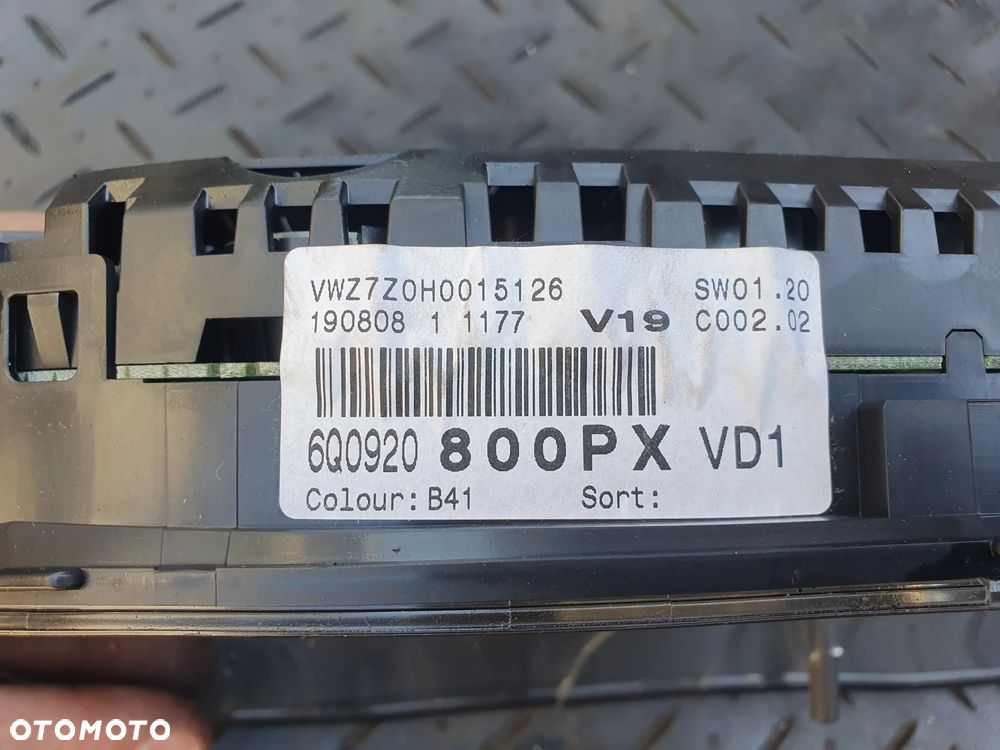 VW POLO N9 9N 05-09 LICZNIK ZEGARY OBROTOMIERZ OE 6Q0920800PX - 6