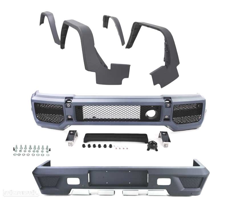 KIT DE CARROÇARIA MERCEDES CLASE G W463 LOOK AMG G65 PDC: PARACHOQUES FRONTAL + TRASEIRO + 4 ABAS - 2