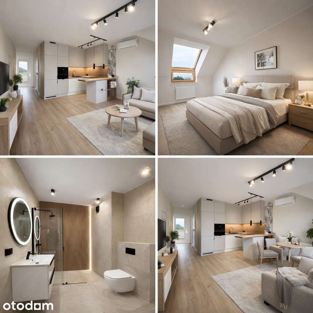 3-pokojowe 51,3 m² , klima, balkon, piwnica, Łężyca bez PCC bez pośr