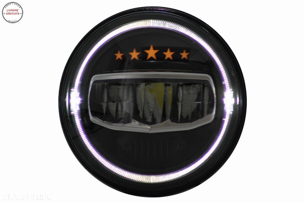 Faruri Full LED CREE Dublu Proiector Jeep Wrangler JK TJ LJ JL (1997-2017) 5 Stars- livrare gratuita - 4