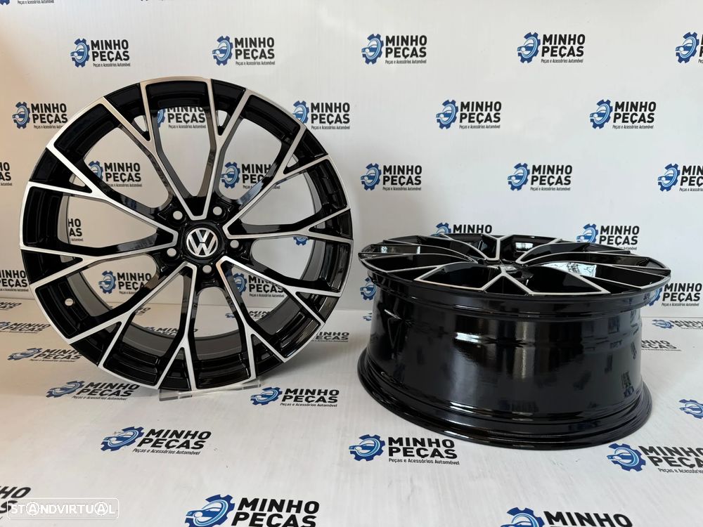 Jantes Look VW Golf 8 R em 19 (5x112) Preto e Polido - 4