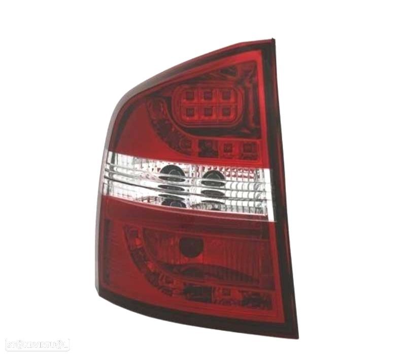 FAROLINS TRASEIROS LED SKODA OCTAVIA KOMBI 05-13 VERMELHO BRANCO - 2