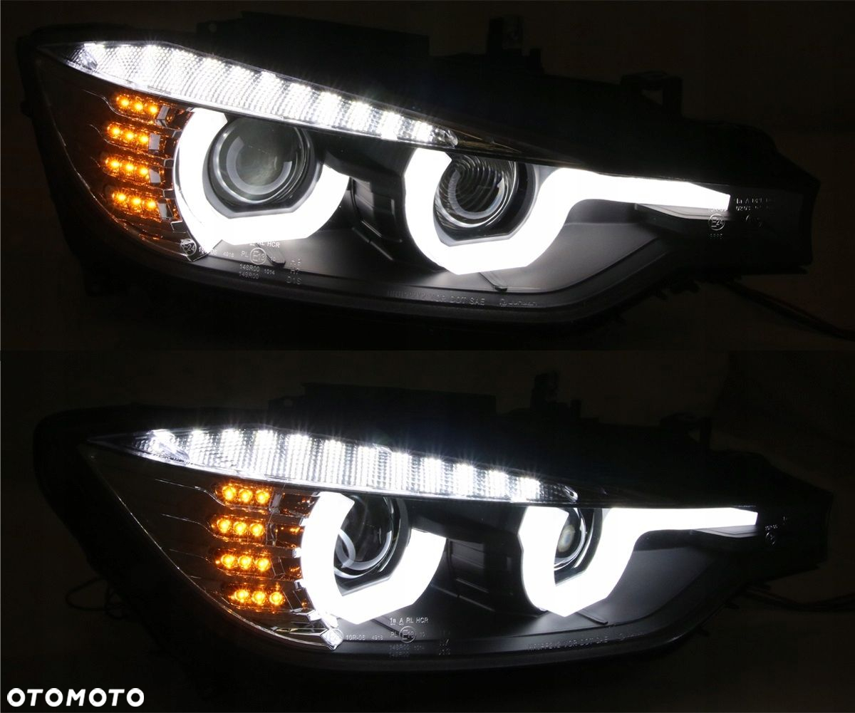 Reflektory Lampy kpl Ringi Angel Engel U Led DRL Neon Tuning Bmw 3 f30 f31 - 2