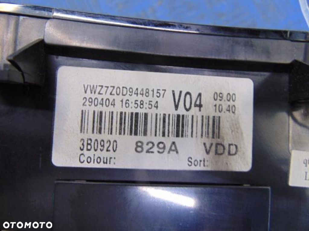 LICZNIK ZEGAR VW PASSAT B5 FL 1.9 TDI 3B0920829A - 5