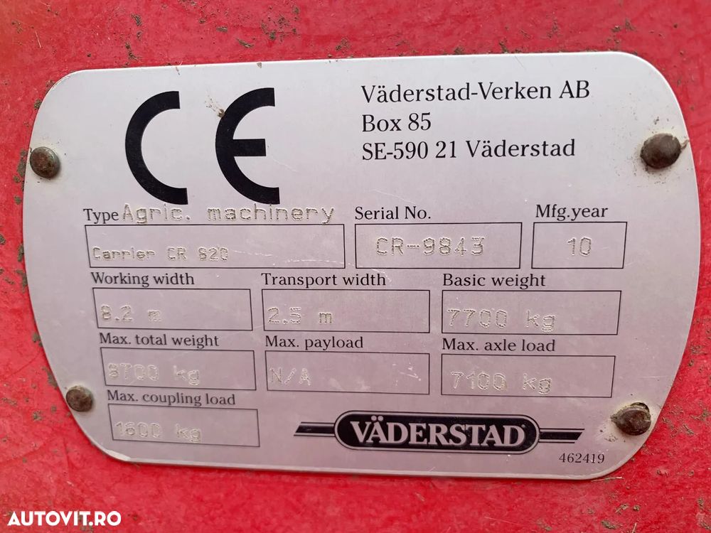 Väderstadt Carrier  820 8metri - 11