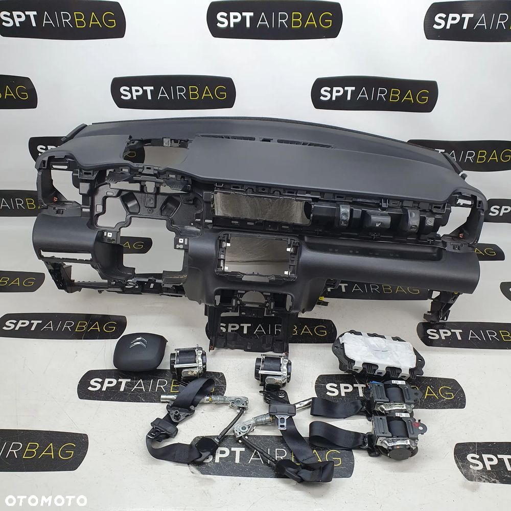 CITROEN C3 AIRCROSS DESKA ROZDZIELCZA KONSOLA KOKPIT PULPIT PODUSZKI AIRBAG AIR BAG PASY KIT SET - 1