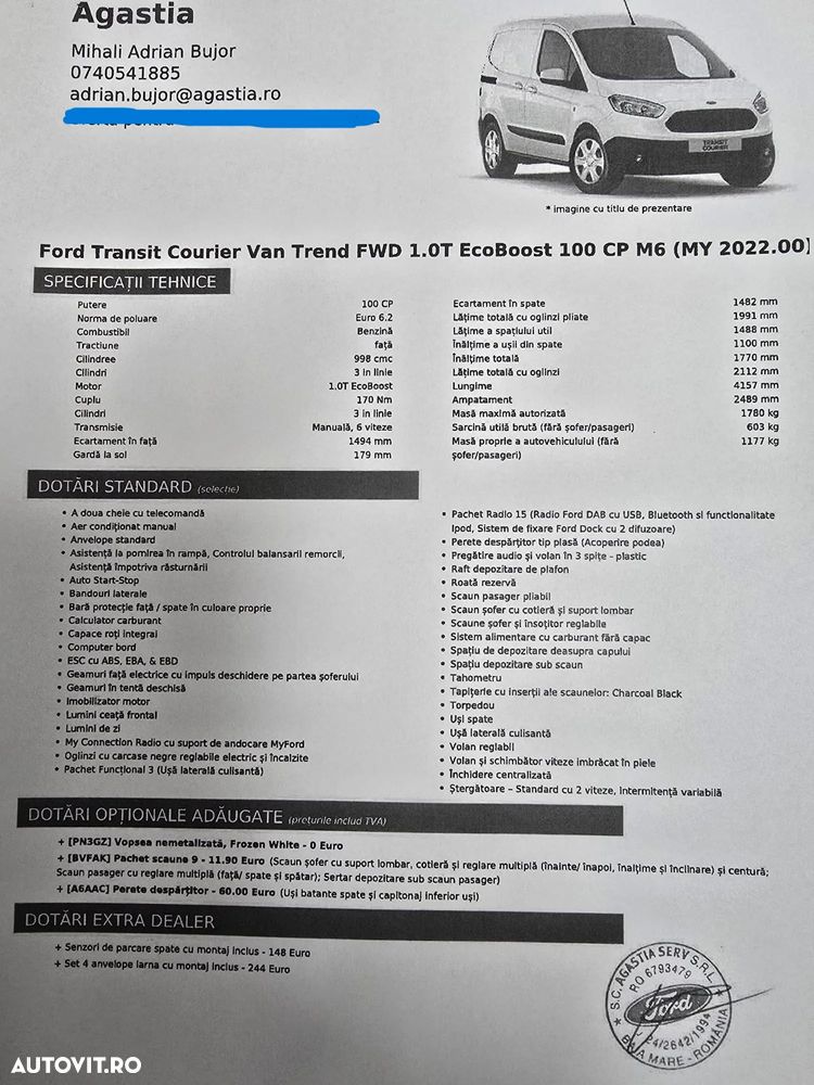 Ford transit courier van - 12