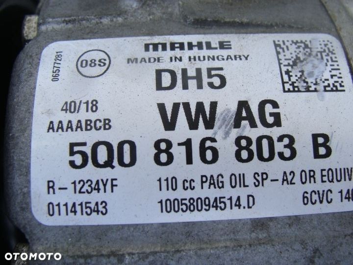 VW SEAT SKODA AUDI SPRĘŻARKA KLIMATYZACJI 5Q0816803B - 5