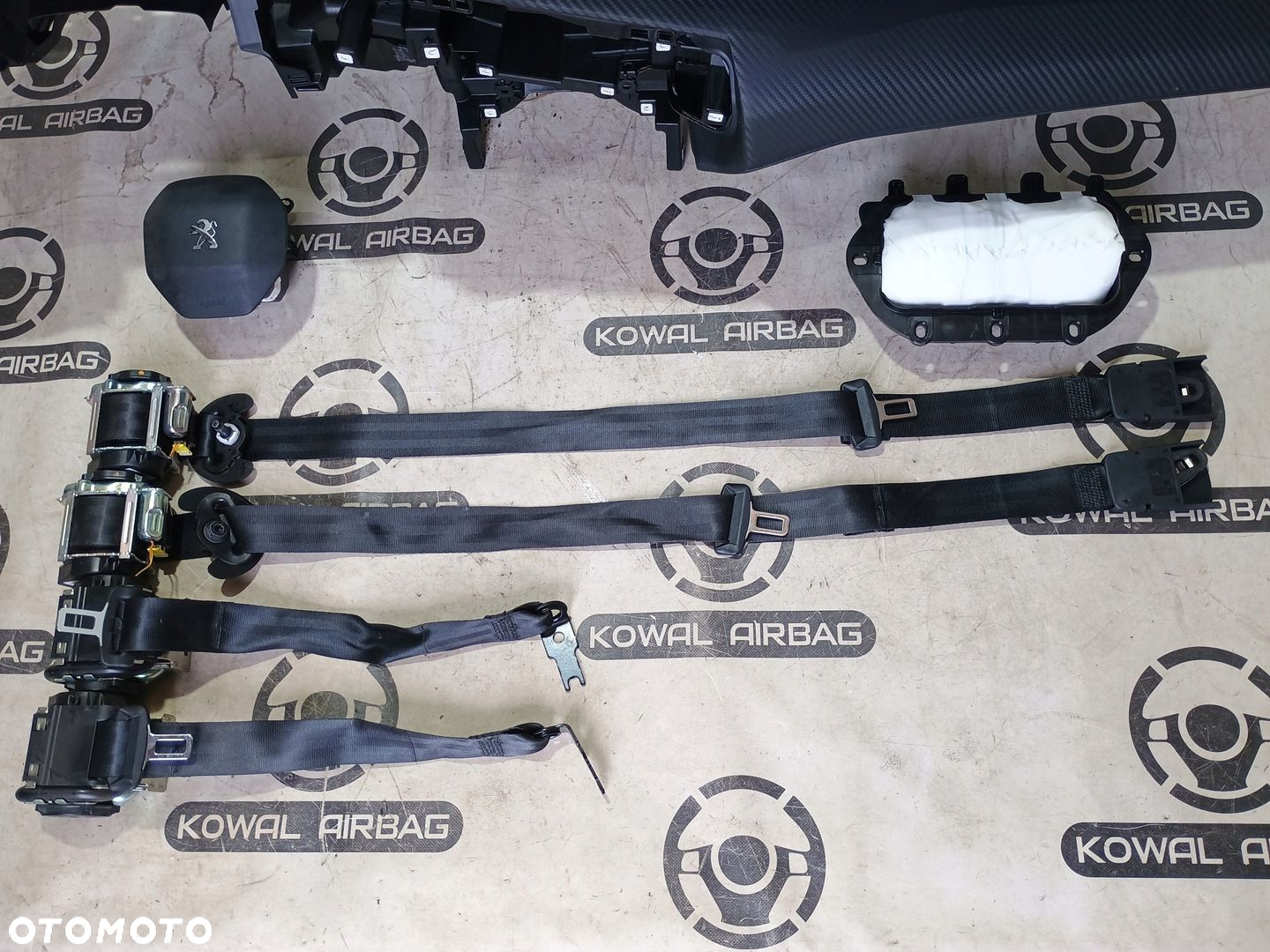 PEUGEOT 508 2 II BIAŁA NIĆ DESKA KONSOLA AIRBAG PASY ORYGINAŁ DEMONTAŻ - 8