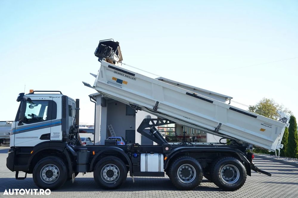 Iveco X-WAY 480 / 8X4 / BASCULATOR DUBLU / BANCĂ LATERALĂ HIDRODOXICĂ / PERDĂ ELECTRICĂ / ANVELOPE 100% / - 3