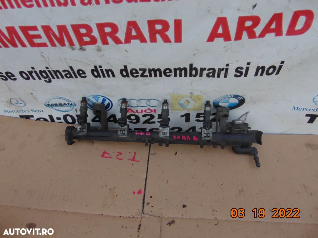 Rampa injectoare Ford 1.6 benzina Kuga B Max Fista Focus 3 C max 2 injectoare injector 1.6 benzina - 1
