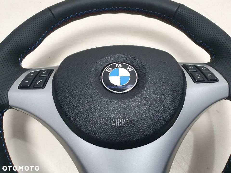 BMW E90 E93 E81 E88 KIEROWNICA SKÓRZANA Z PODUSZKĄ - 2