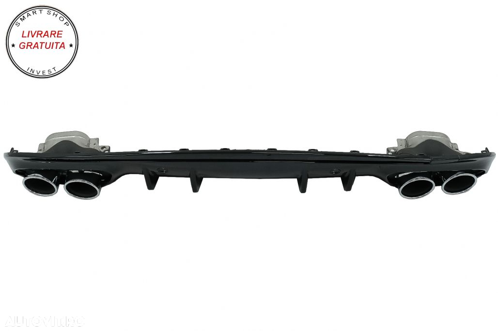Bara Fata cu Difuzor si ornamente evacuare Mercedes C-Class W205 S205 (2014-2020) - livrare gratuita - 12