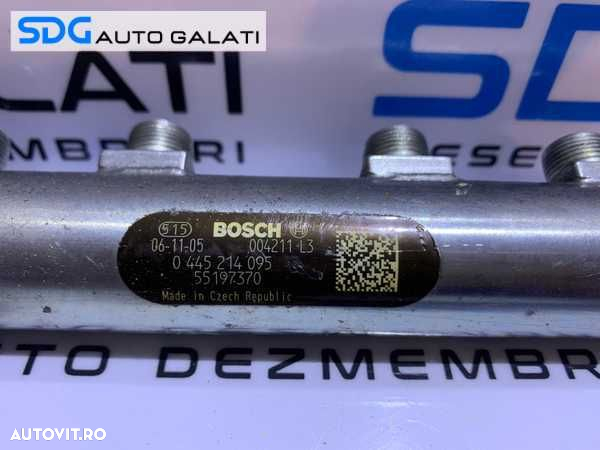 Rampa Presiune Injectoare cu Senzor Regulator Alfa Romeo 159 1.9 JTDM 120CP 2005 - 2011 Cod 55197370 0445214095 - 2