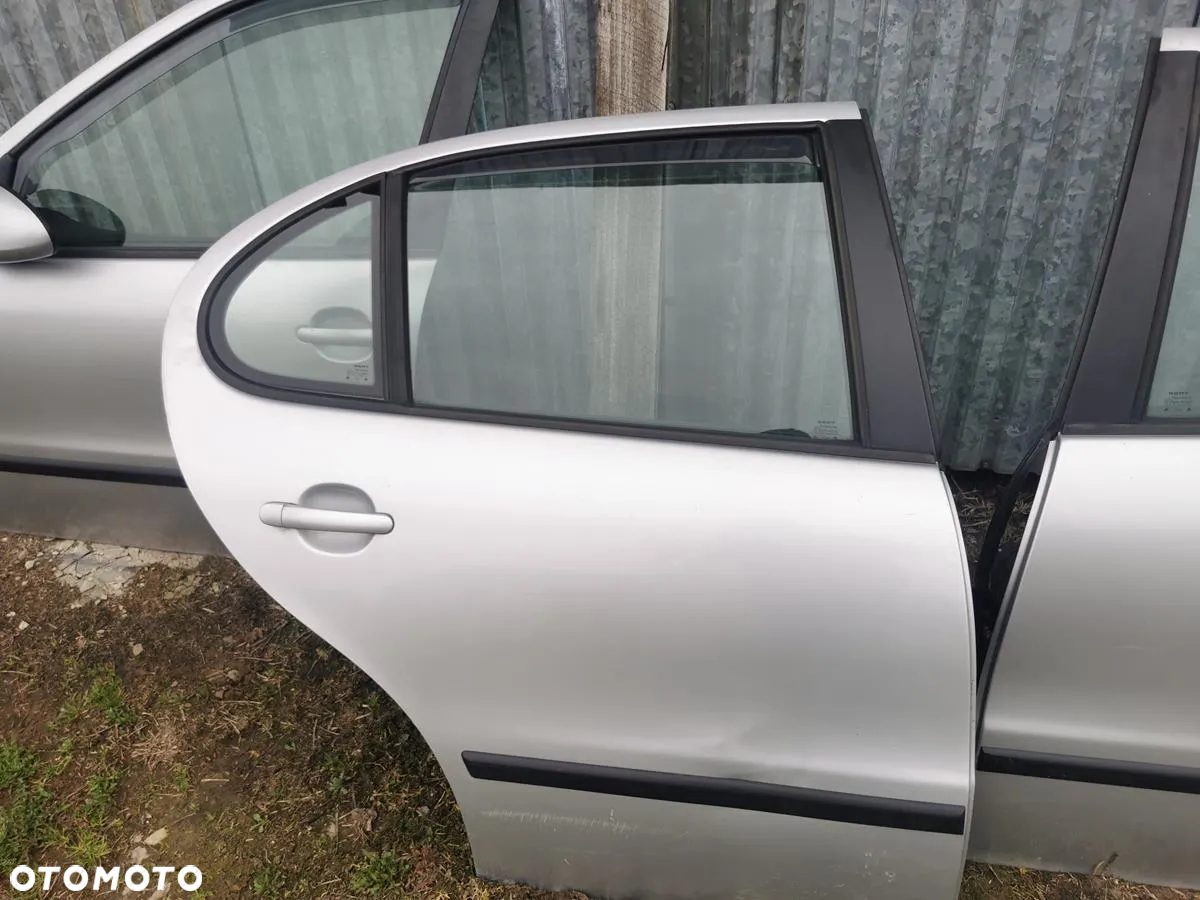 SEAT LEON I TOLEDO II DRZWI TYŁ TYLNE  LEWE PRAWE SREBRNE KOMPLETNE WYSYŁKA - 6