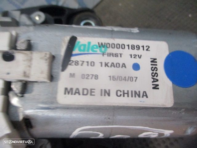 Motor Limpa Vidros Tras 287101KA0A W000018912  NISSAN JUKE 1 FASE 2 2015 1.2I 115CV 5P BRANCO TRAZ VALEO - 2
