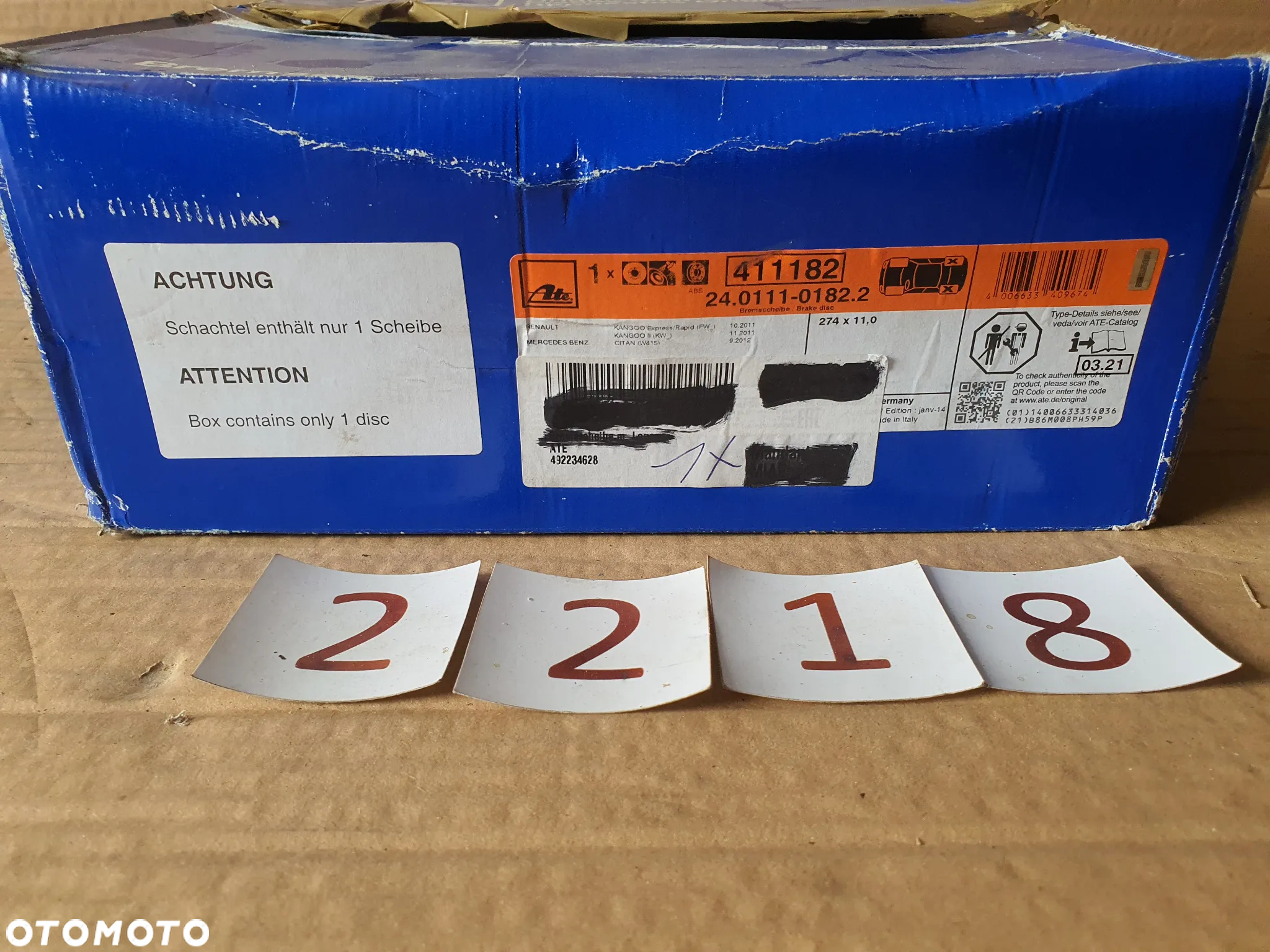 Tarcza hamulcowa 274,0x11,0 Mercedes Citan Renault Kangoo 4154200302  432025057R - 8