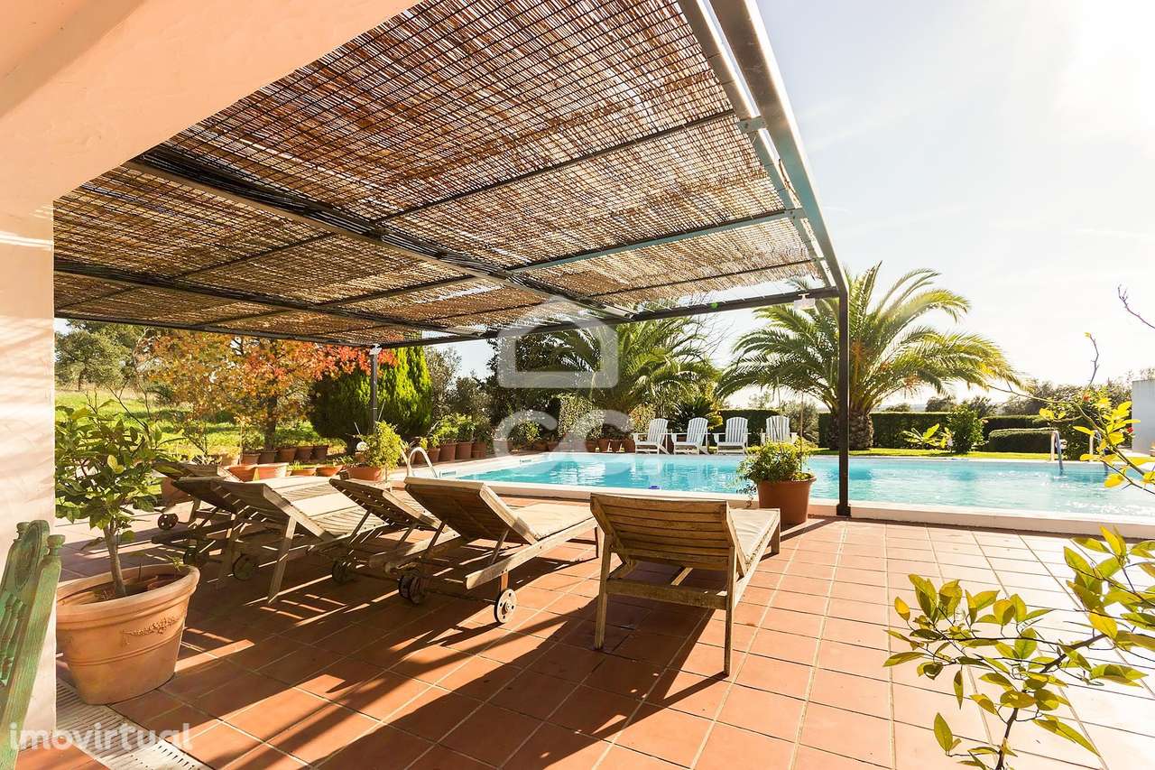 Quinta T6 c/ Terreno de 5,7ha com Piscina | Santiago do Escoural - Grande imagem: 2/60