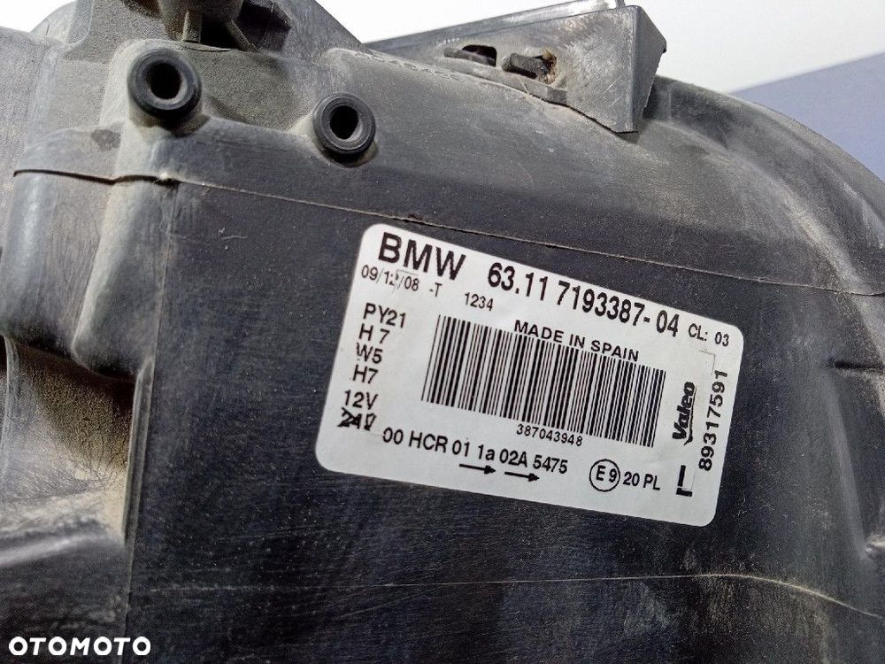 BMW 1 E87 LCI LIFT REFLEKTOR LEWY LAMPA PRZÓD EU 7193387 - 4