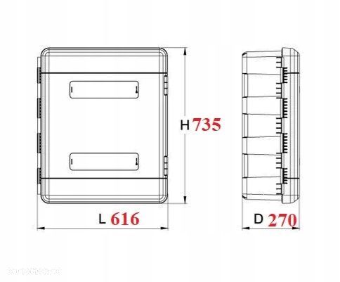 skrzynka na gaśnice daken dual 616x735x270 - 2