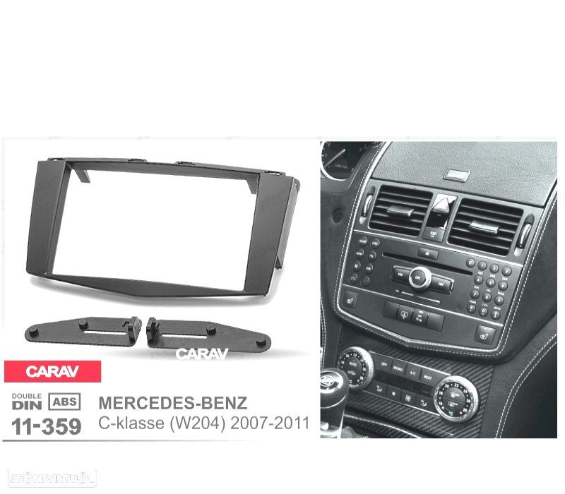 MOLDURA ADAPTADOR PRETO PARA RADIO 2-DIN MERCEDES CLASE-C W204 - 3