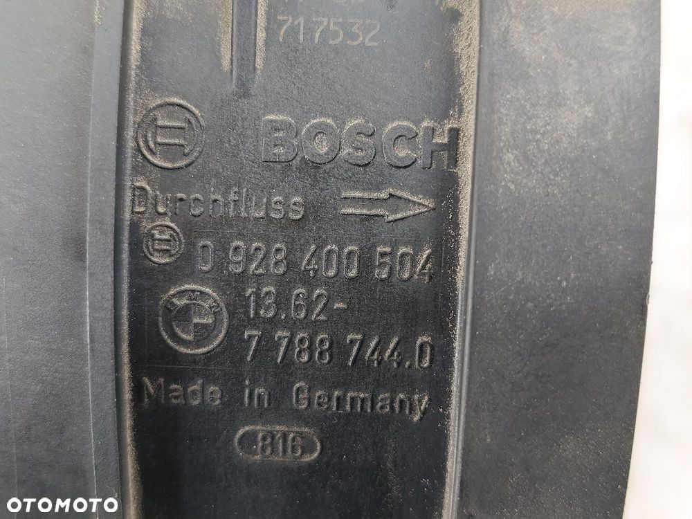 PRZEPŁYWOMIERZ POWIETRZA BMW 3 E46 7788744 0928400504  BOSCH 2.0 D 318td - 2
