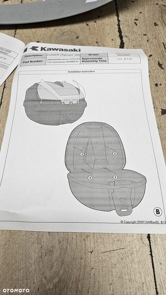 Nakładka na kufer centralny 30L Kawasaki Ninja 650  99994093854X - 12
