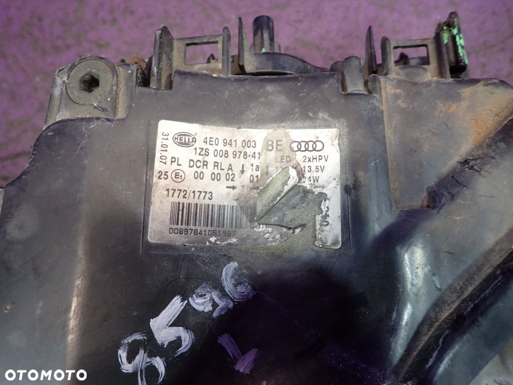 AUDI A8 D3 LIFT FL LED REFLEKTOR LEWY XENON BI-XENON SKRĘTNY 4E0941003BE - 3