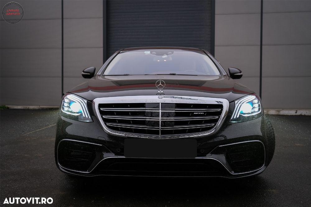 Pachet Exterior Mercedes S-Class W222 Facelift (2013-06.2017) S63 Design Cu Grila - livrare gratuita - 26