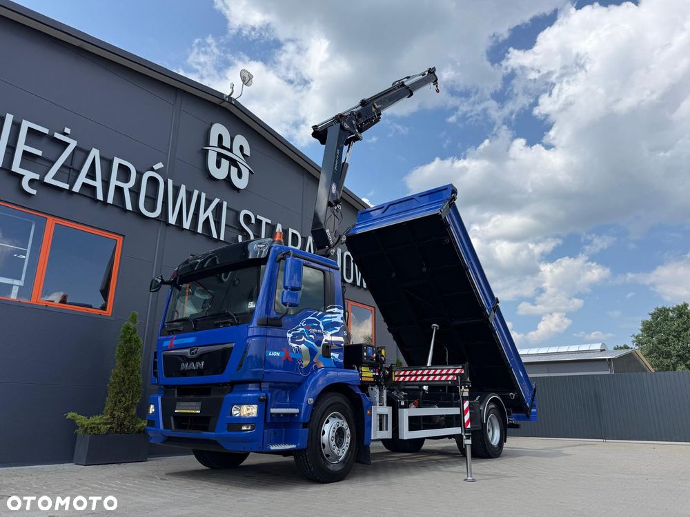 MAN TGM TGL TGS 18.250 // E6 // Klimatyzacja //  wywrotka + HDS HMF z pilotem // 4x2 // budowlanka // kiper wywrot żuraw dzwig kran crane - 2