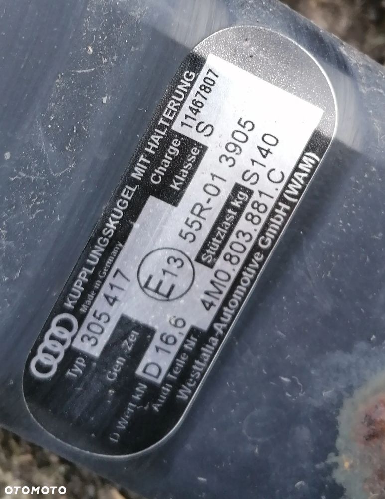 AUDI Q7 4M 16r HAK HOLOWNICZY 4M0803881C - 4