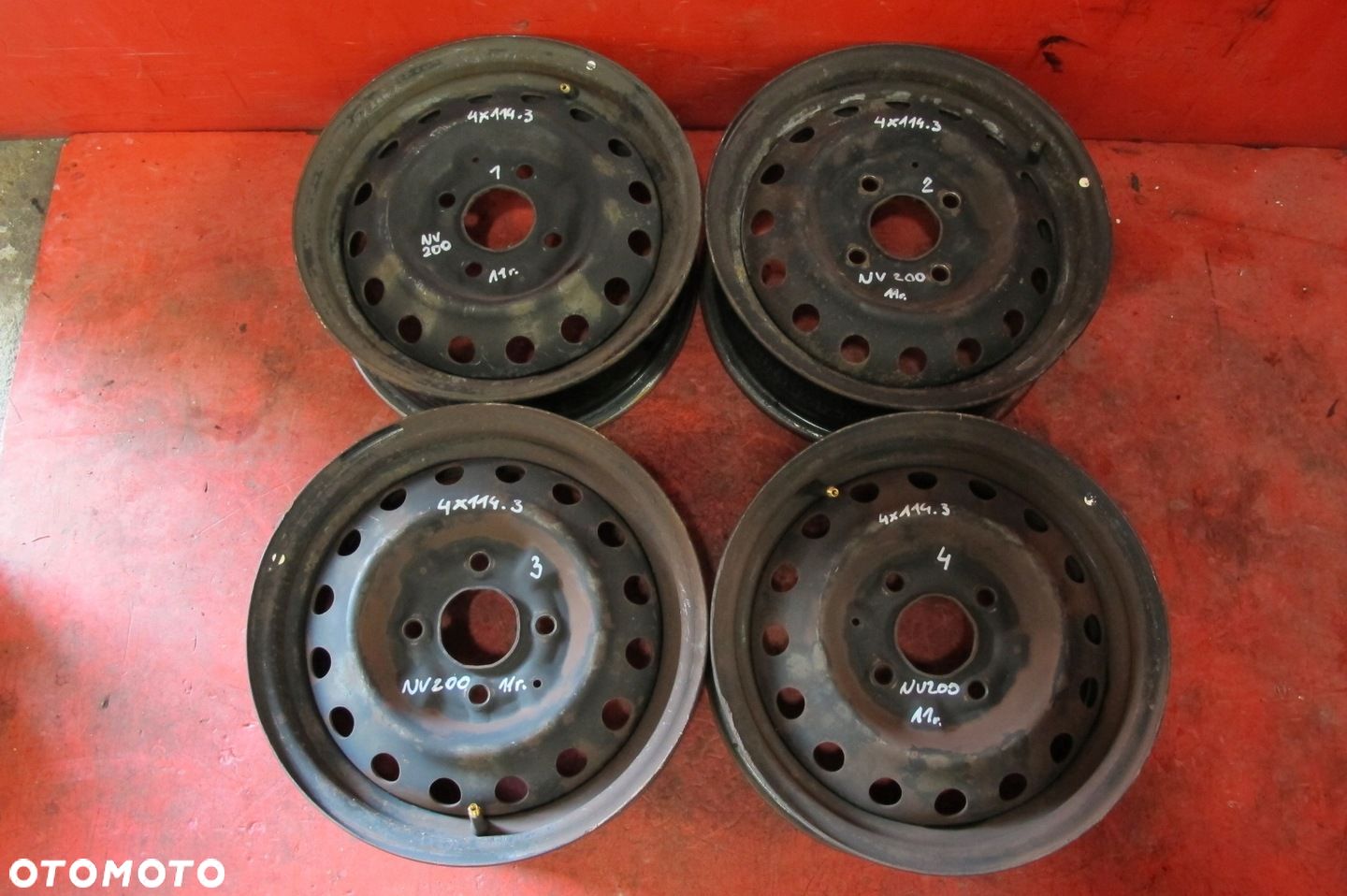 NISSAN NV200 09- FELGI STALOWE 14 5x114.3 5.5J ET45 JX50A KOMPLET - 1