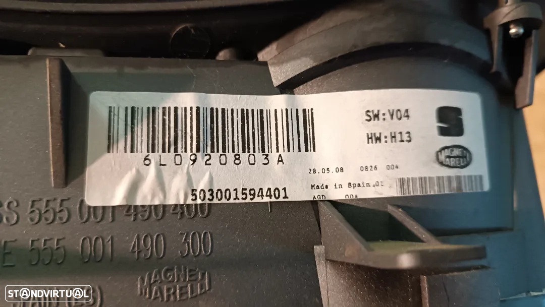 QUADRANTE / PAINEL DE INSTRUMENTOS SEAT IBIZA 6L TDI 6L0920803A - 2