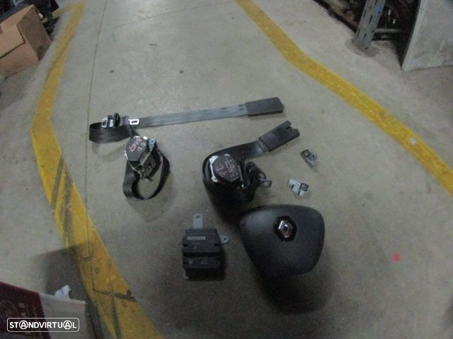 Kit Airbags 985250096RA 985108265RD 985101389RA 988339499R 988326121R RENAULT CLIO 4 SW 2014 1.5DCI 90CV 5P CINZA PRETO - 2