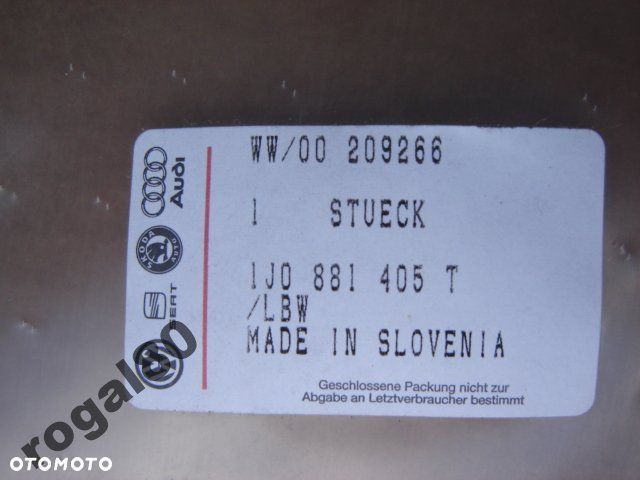 VW GOLF IV POKROWIEC 1J0881405 T NOWE ORYGINAŁ - 2