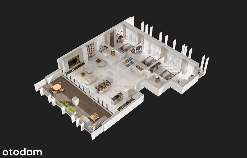 Apartament 4 pokoje | 143,92 m² | Taras 46 m² |