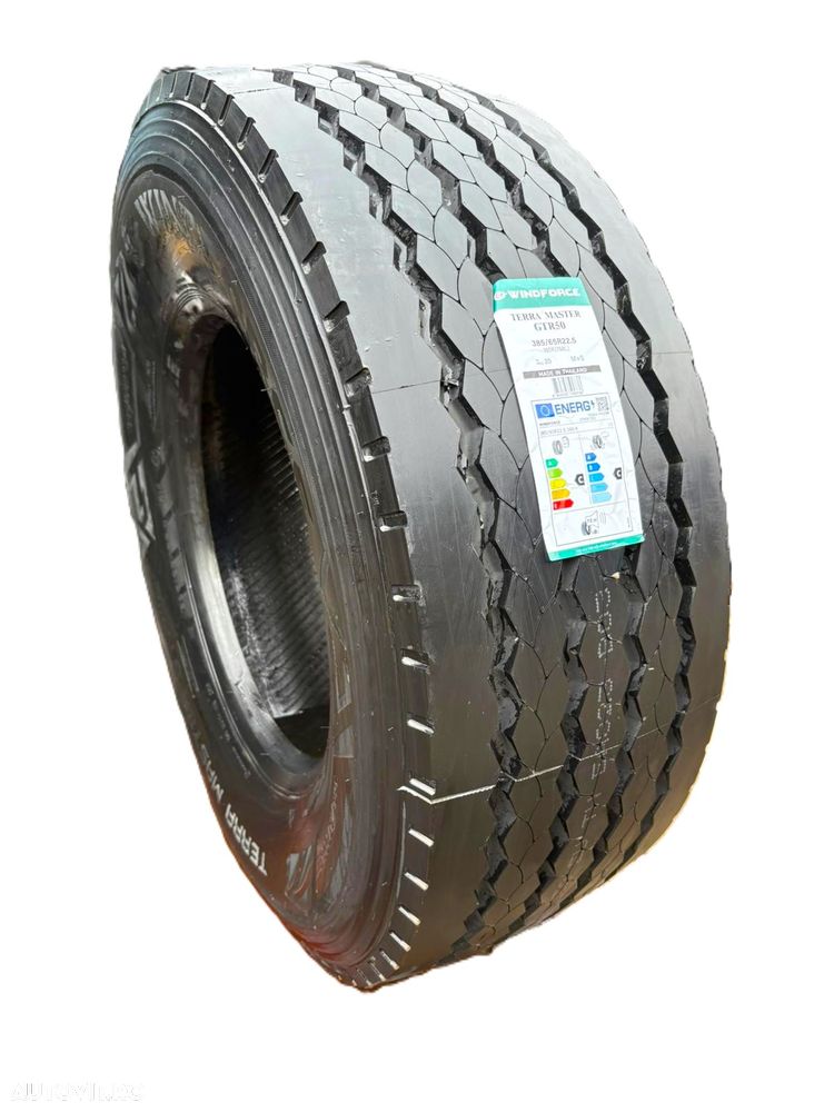 WINDFORCE 385/65R22.5 160K(158L) TERRA MASTER GTR50 (TRAILER REG) TL THGTR5001 [C/C/72DB/B] MADE IN THAILAND - 1