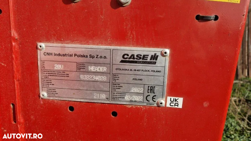 Case IH VARICUT 6.10M HEDER MULTIFUNCTIONAL SI CARUCIOR COCHET TRXH8 - 9