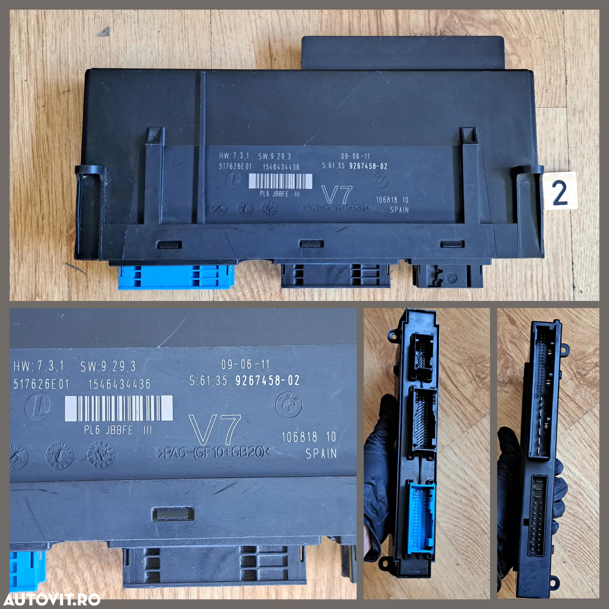 Calculator modul ECU unitate control confort modul FRM 3 Calculator FRM 2 BMW F07 GT F10 F11 F06 F12 F13 E70 + LCI E71 - 3